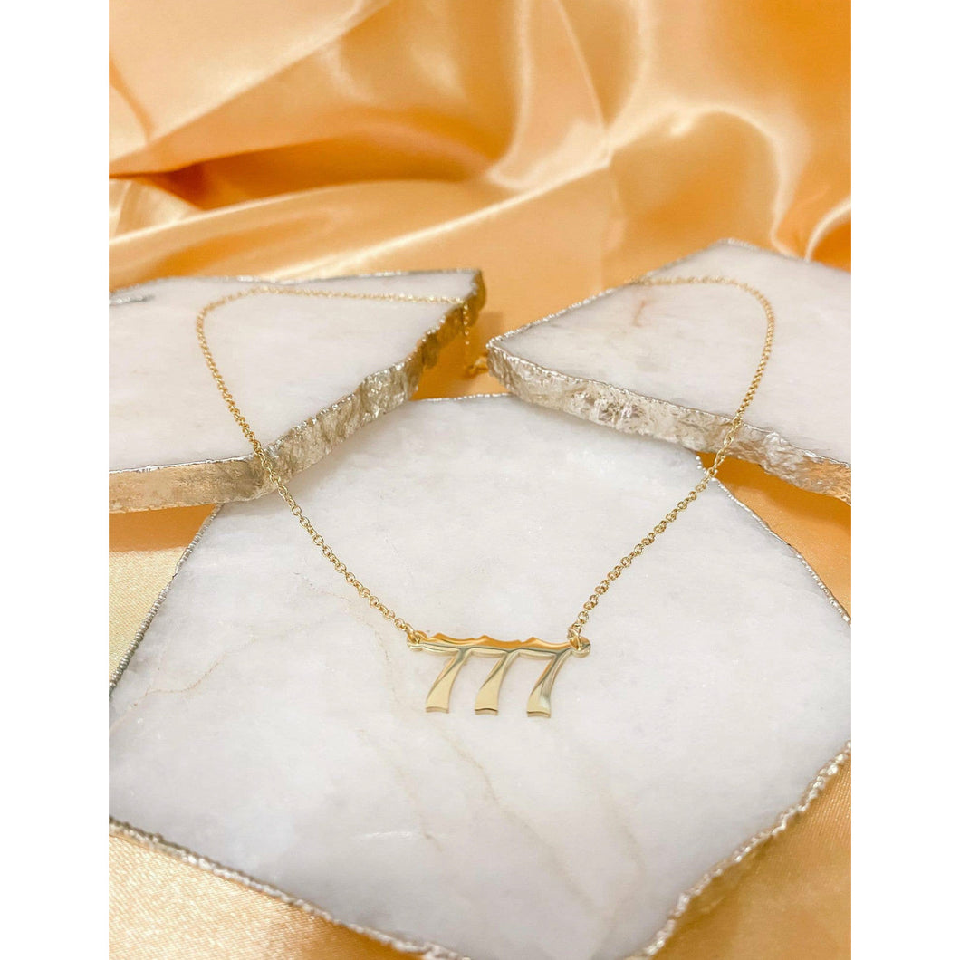 “777” Angel Number Pendant Necklace